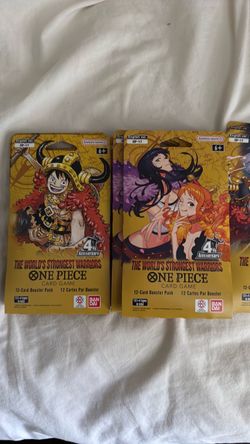 One Piece Card Game OP-17 Booster Packs x3