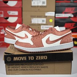 Size 11.5W/10M - Air Jordan 1 Low ‘Canvas Sky J Orange’ (Wmns) - Brand New