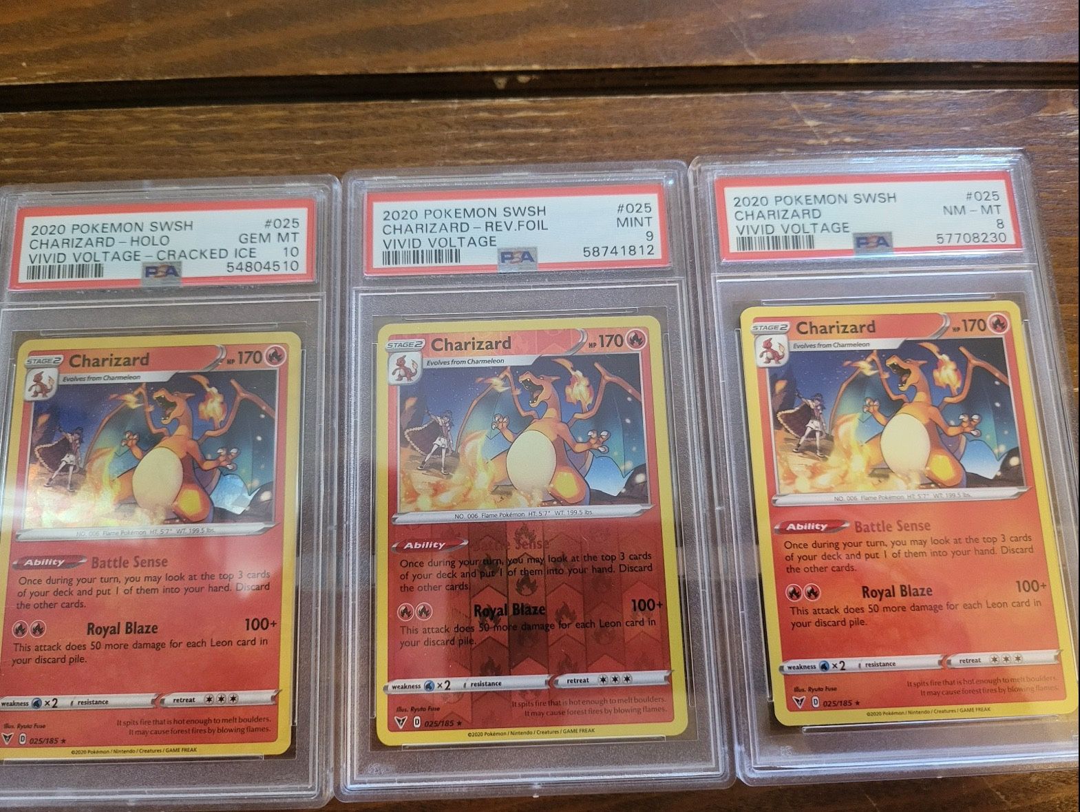 Pokemon PSA 10/9/8 Charizard Vivid Voltage Set