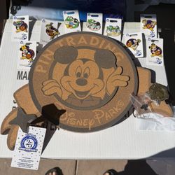 Mickey Mouse Trading Pins Board  Plus 9 More Pins 