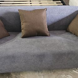 Sofa Nuevo Color Gris Obscuro 