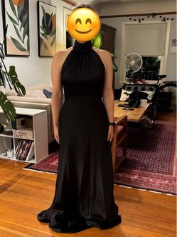 Black satin dress