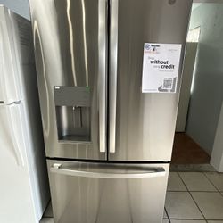 Brand New 3 Door GE Refrigerator With Ice 🧊 Maker And Water 💧 Dispenser 