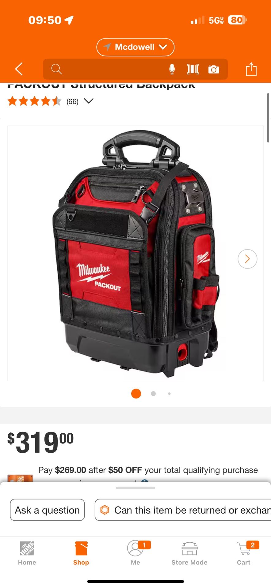 Milwaukee Packout Tool Backpack