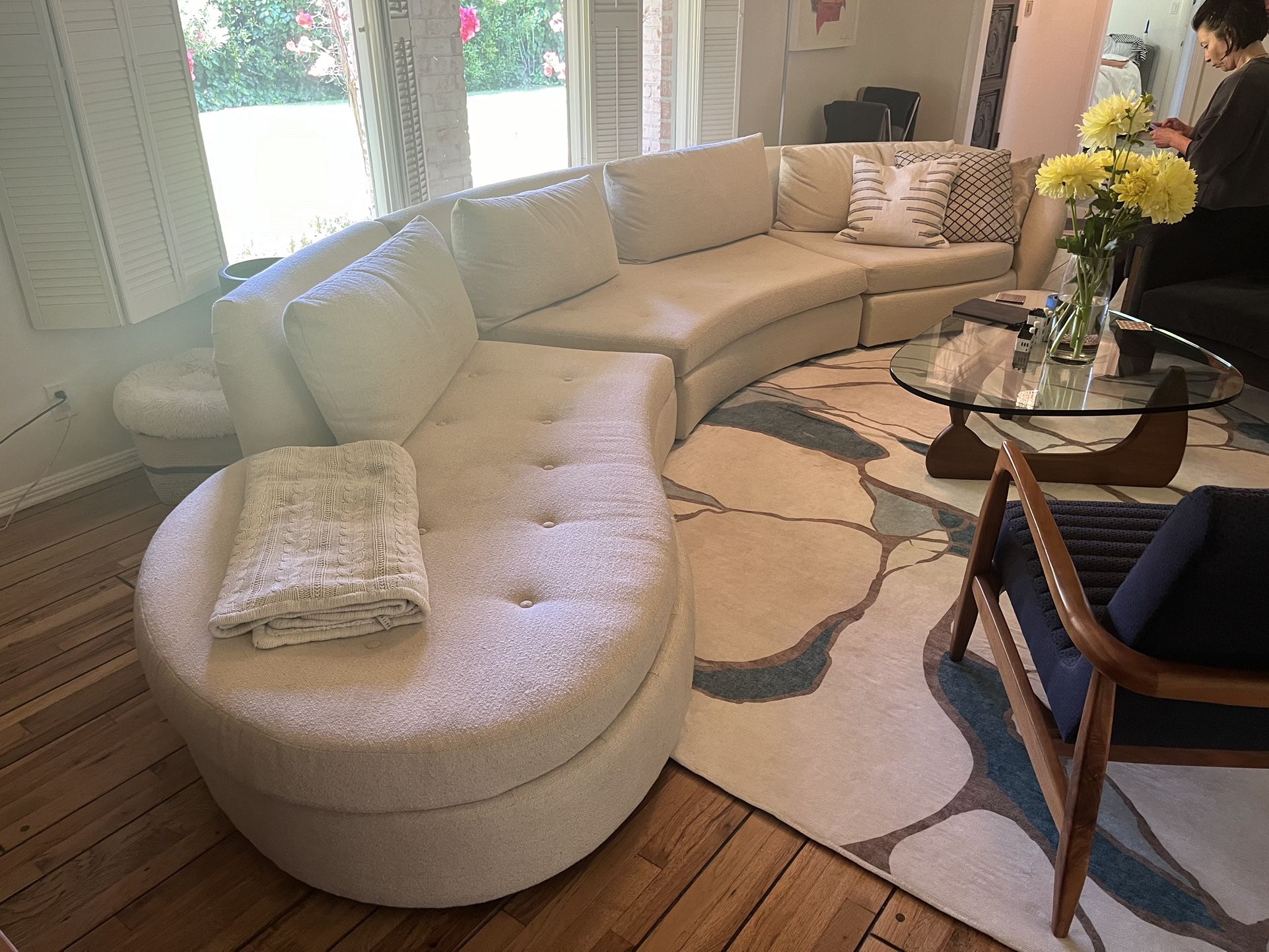 Creat & barrel x Athena Calderone Curved Sofa