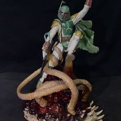 Star Wars Boba Fett Sarlacc Escape Unleashed 2003 Figure Statue