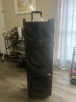 Max power Speaker With LED Lights And Karaoke
