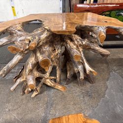 Teak Root Console Table