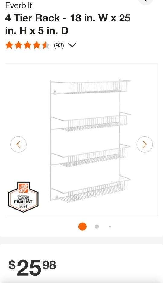 Everbilt 4 Tier Rack 18 in. W x 25 in. H x 5 in. D