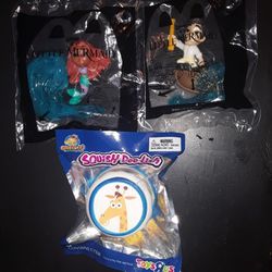 McDonald's Happy Toys "Disney The Little Mermaid" Toys #2-Ariel #5-Prince Erick & 1-Toys R us Geoffrey's Birthday Cake Squishy. Selling Together! for Sale in Los Angeles, CA - OfferUp