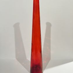 Wheaton ANTIQUE Red Pressed Glass Bottle (Made in USA) Vintage 