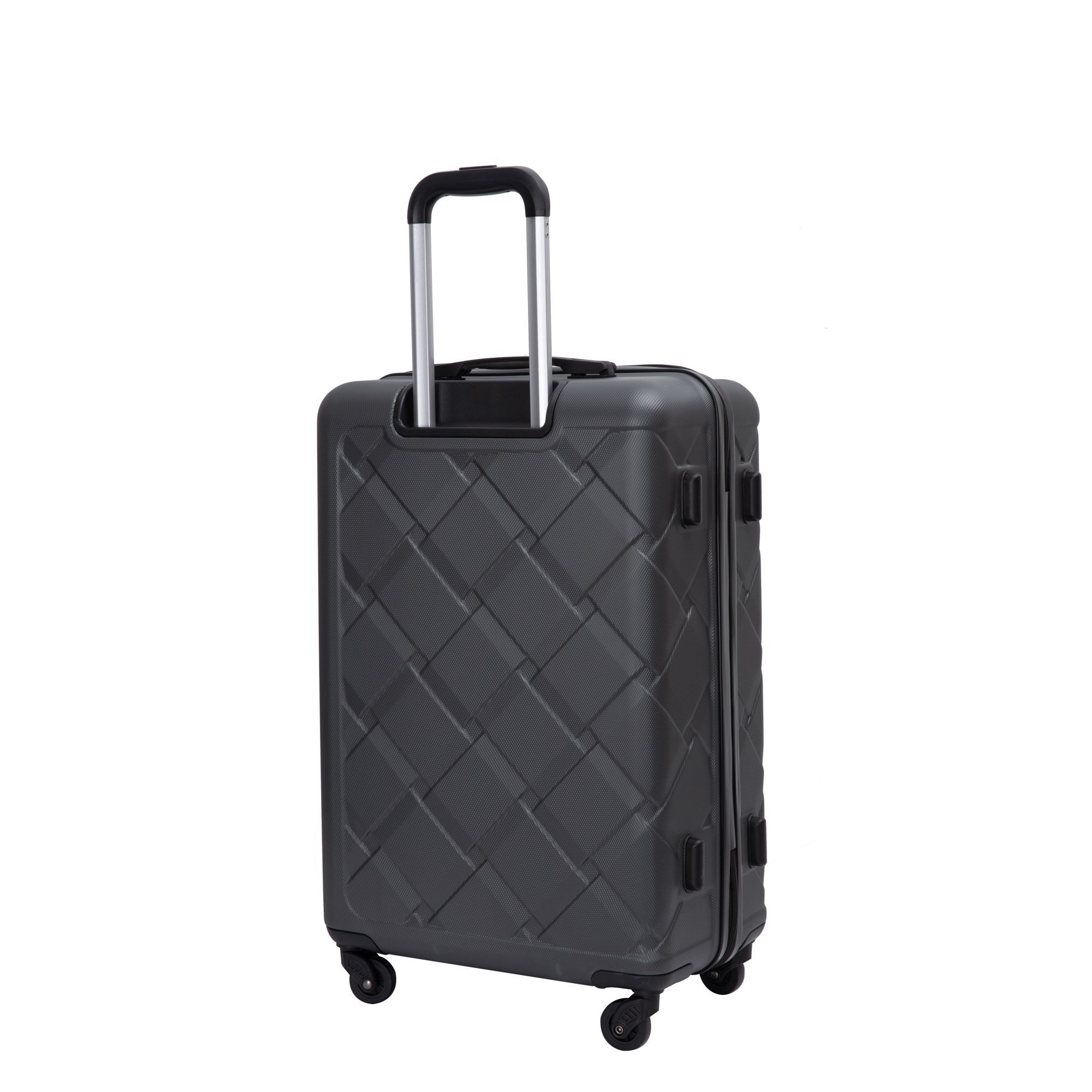 Luggage Set with Spinner Wheels ABS Lightweight Durable Hard Suitcase,8-Piece Set (20/24/28+Gym Tote Bag + 4 Pieces Storage Bag Set ) , DARK GREY