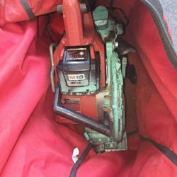 M18 MILWAUKEE Worm Drive Tool Only, Teal Sprayed Normal Light Wear