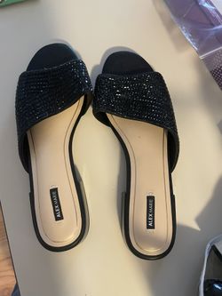 Size 11M - Alex Marie blue rhinestone sandals