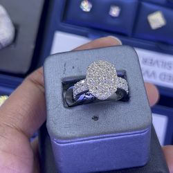 Silver Moissanite Ring 