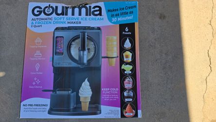 Gourmia 2-Quart Automatic Soft Serve Ice Cream & Frozen Drink Maker 6 O