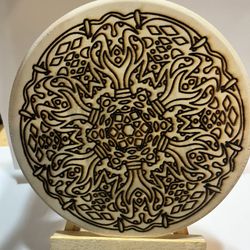 Laser wood carving zellige home art decor 8 x 5 inches