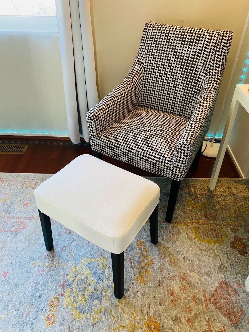 IKEA Sakarias Chair And Footstool (ottoman)
