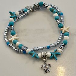 Bohemian Shell Starfish Summer Beach Anklets bracelet 