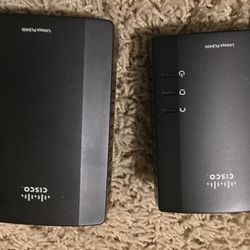 Linksys Powerline Kit with 1 Port and 4 Port Network Adapter Set