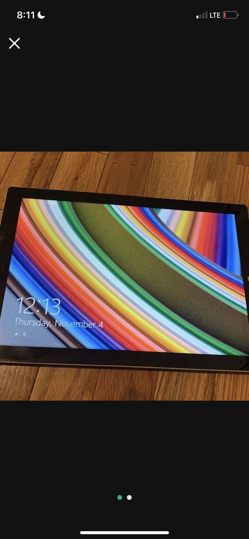 Microsoft surface pro 3 tablet  with sit up stand 