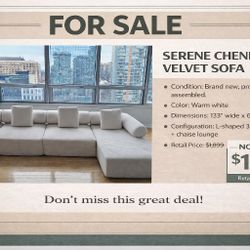 Chenille Velvet Newly Assembled SOFA!!!