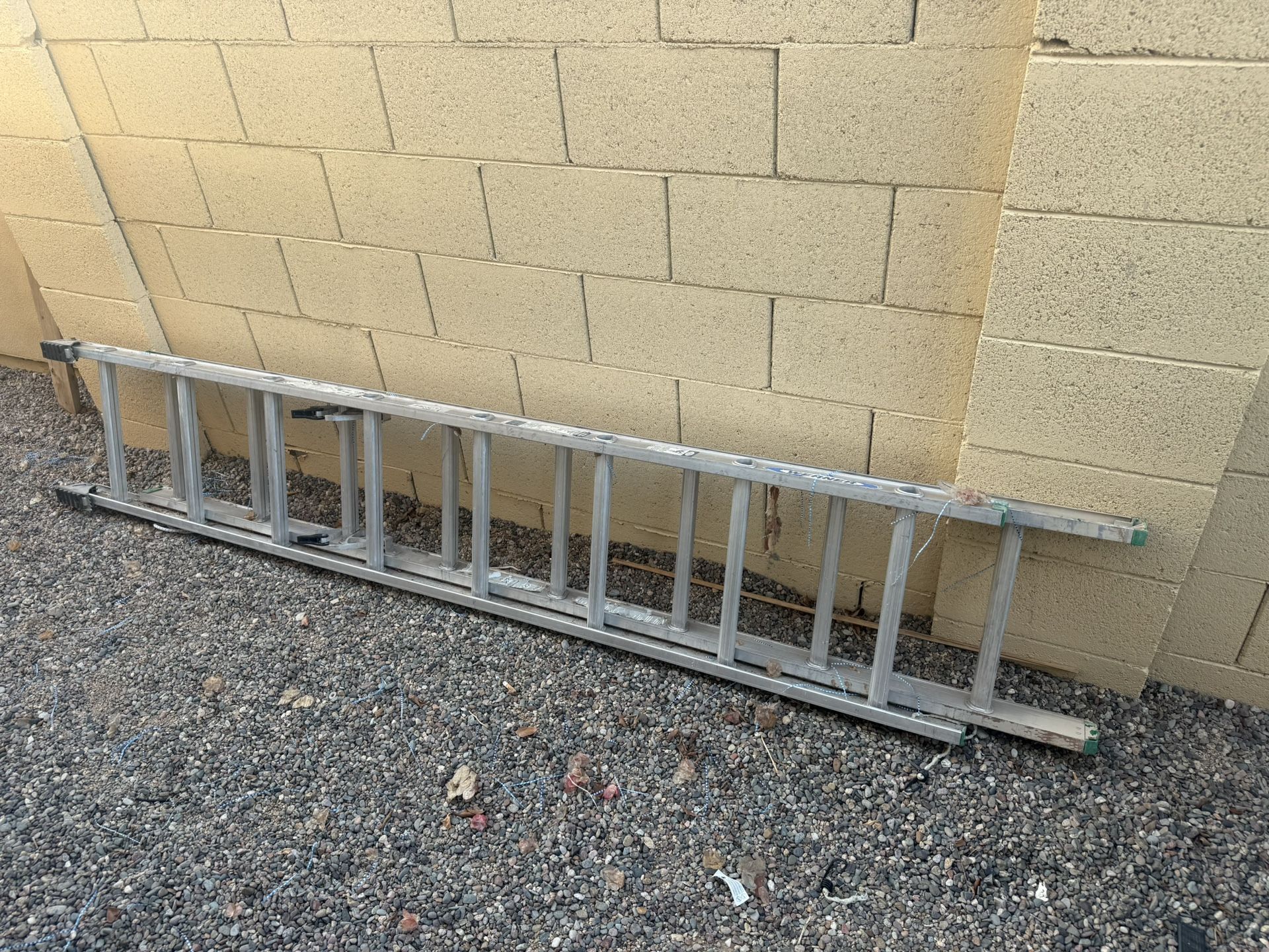 16 ft. Aluminum Extension Ladder (15 ft. Reach Height) with 225 lb. Load Capacity