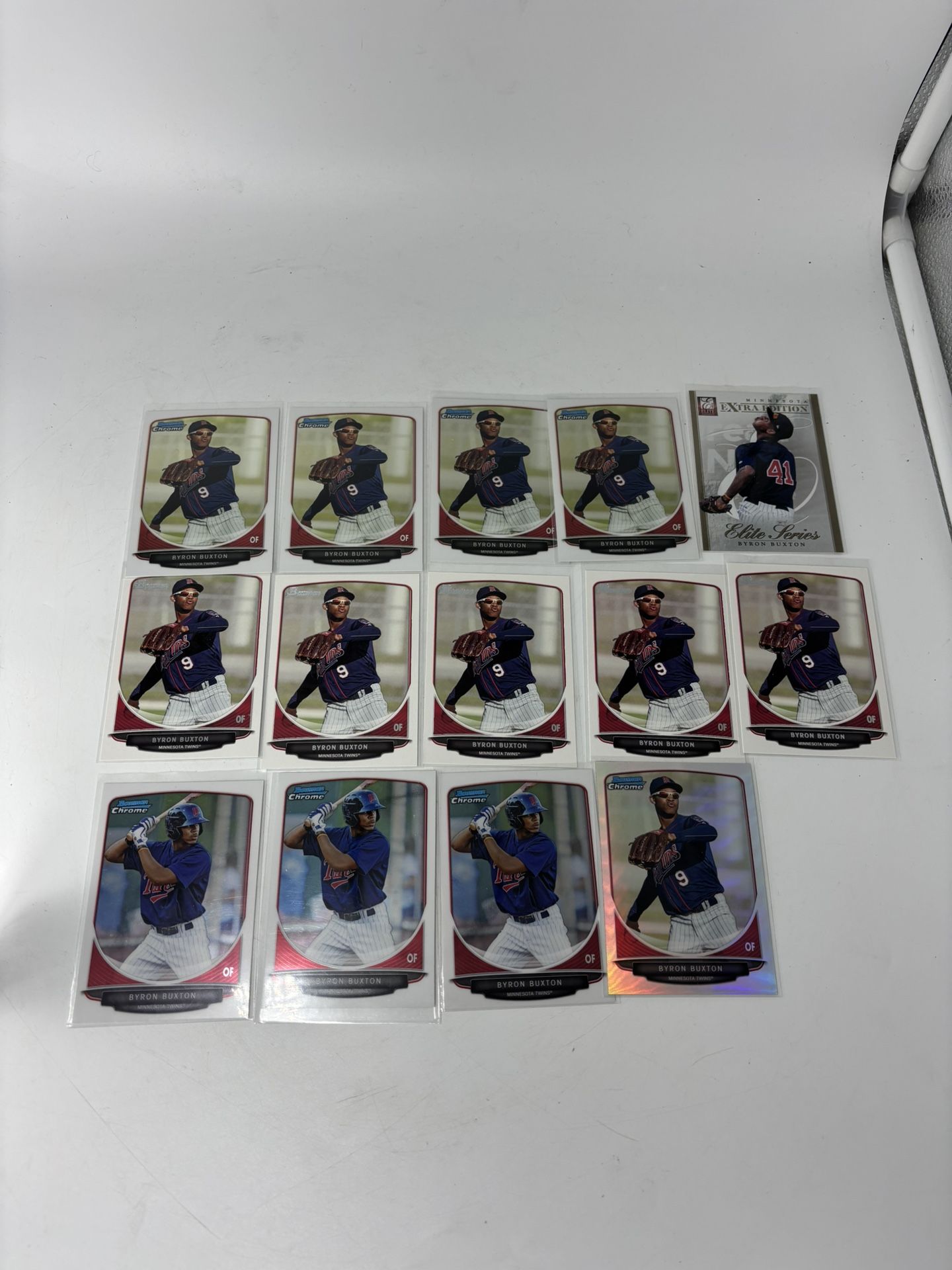 Byron Buxton Lot (14) 2013 Bowman Chrome, Refractor & Base Minnesota Twins