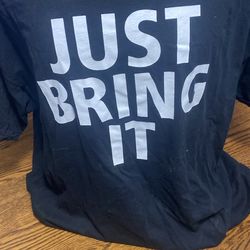 Vtg WWE The Rock “Just Bring IT” Brahma Bull Logo 2 Sided Shirt Black Mens 2X