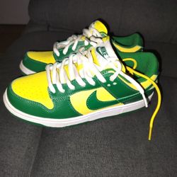 Green And Yellow Dunks Size 8w