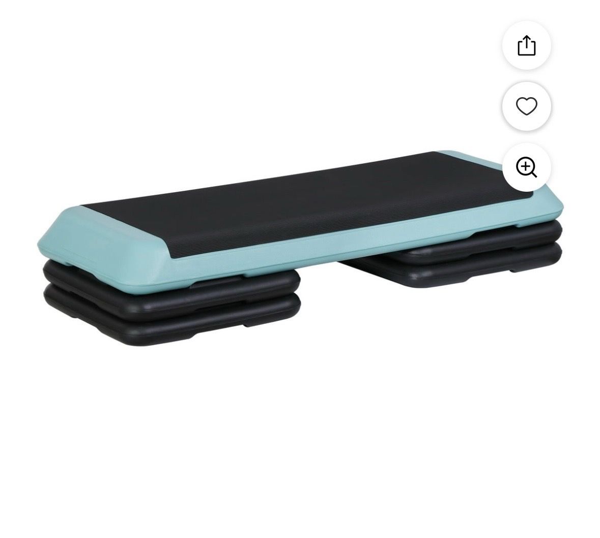 43" Adjustable Exercise Aerobic Stepper W/4 Risers - Workout Fitness Step Platform, Green