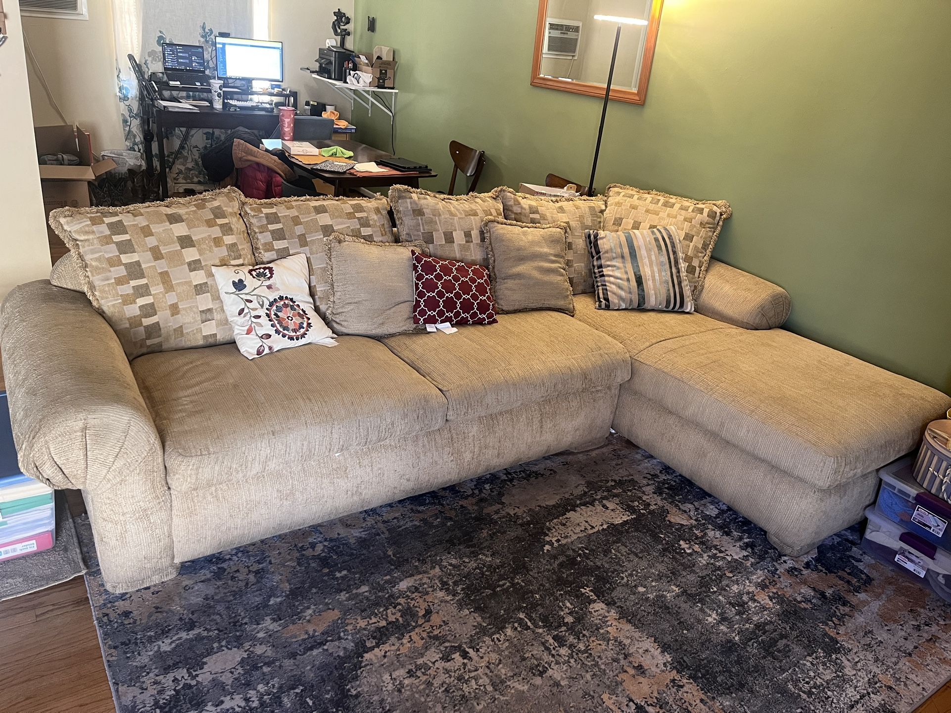 Large 2 Piece Sectional Sofa