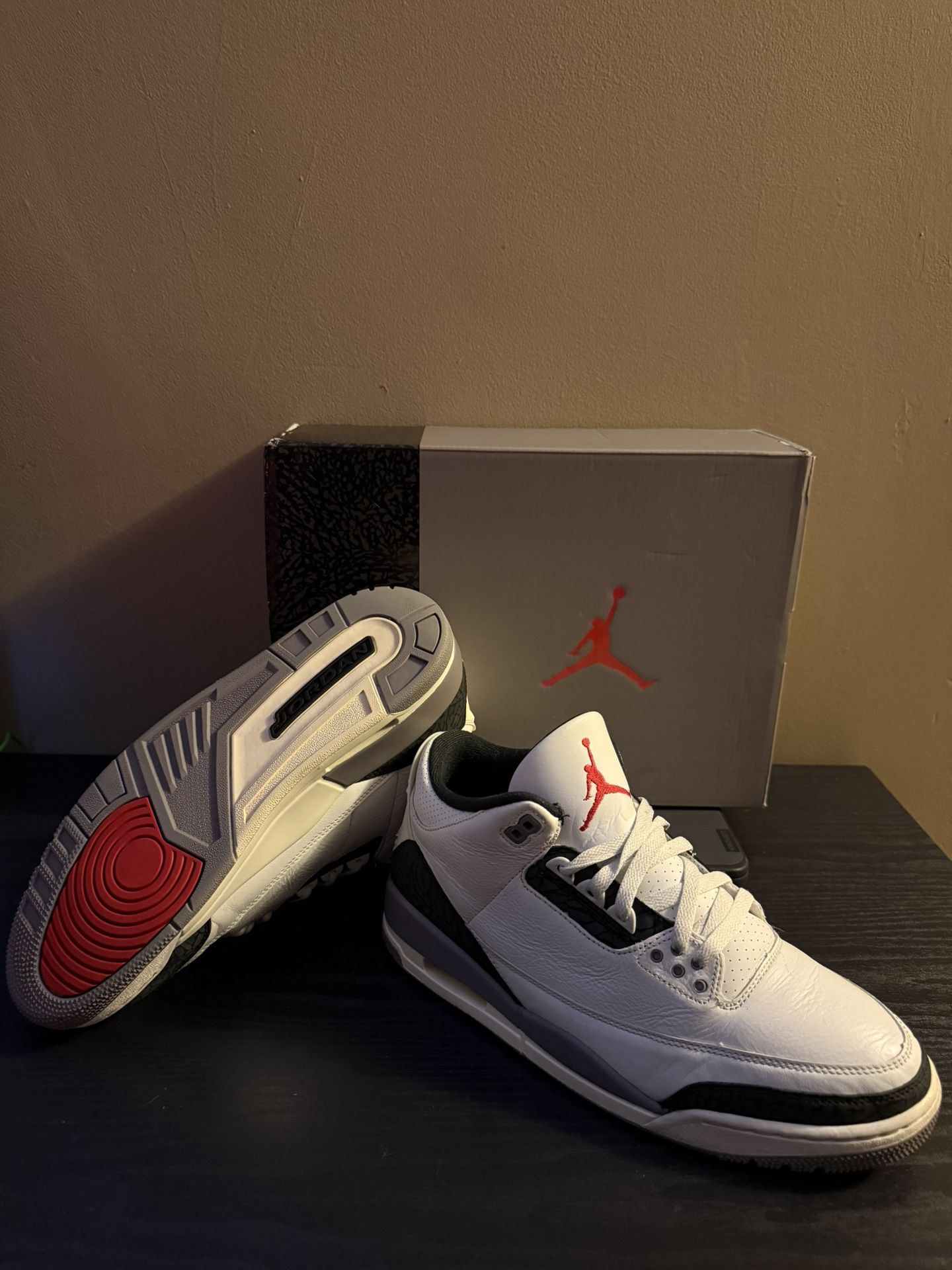 Jordan 3 Retro Cement Grey Size 11