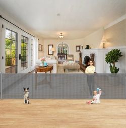 Extra Wide Retractable Mesh Baby Gate