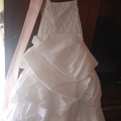 David's Bridal Beaded  Flower Girl Dress Size 2T May Fit Up To 4