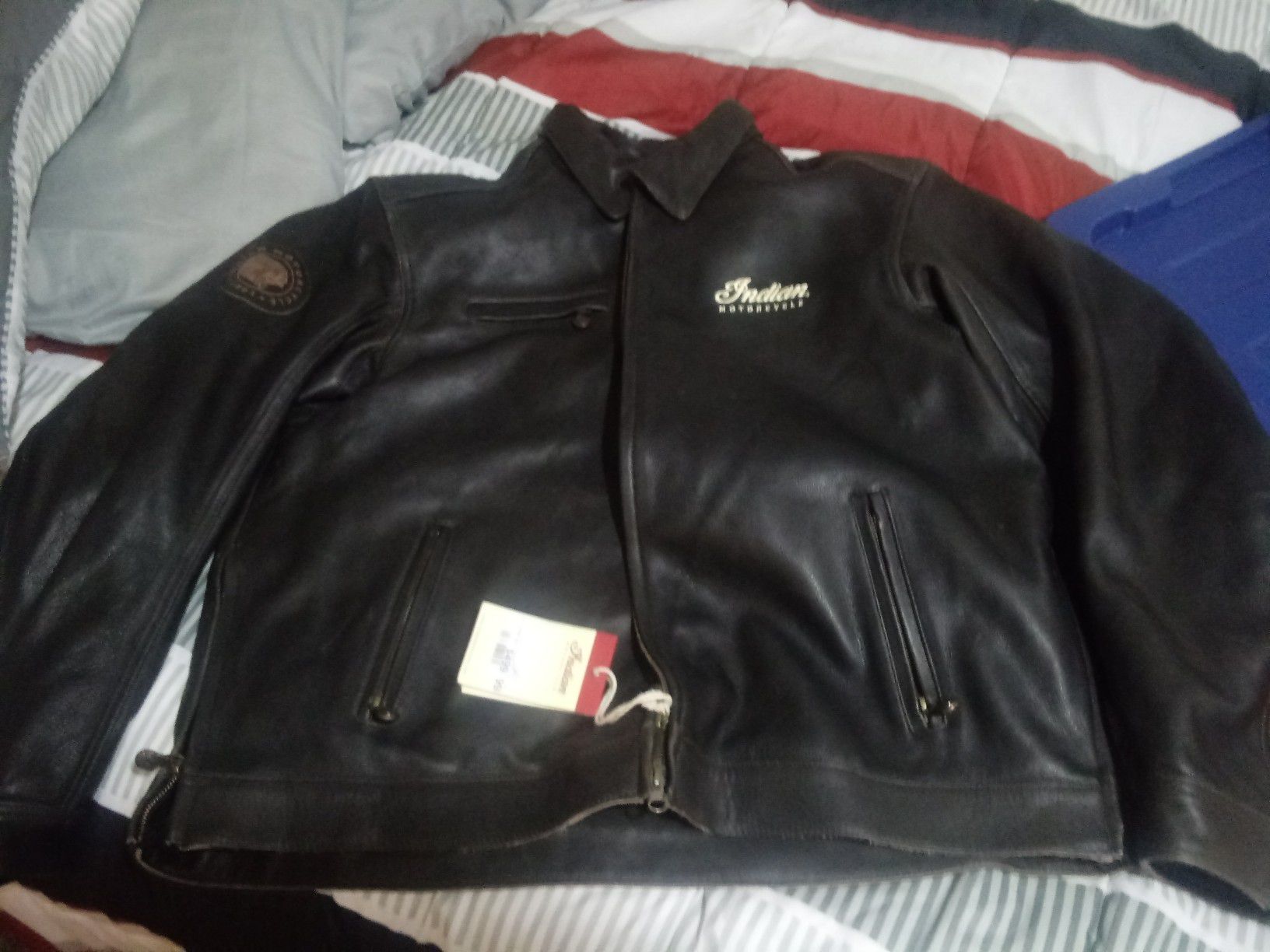 Indian motorcycle riding leather jacket