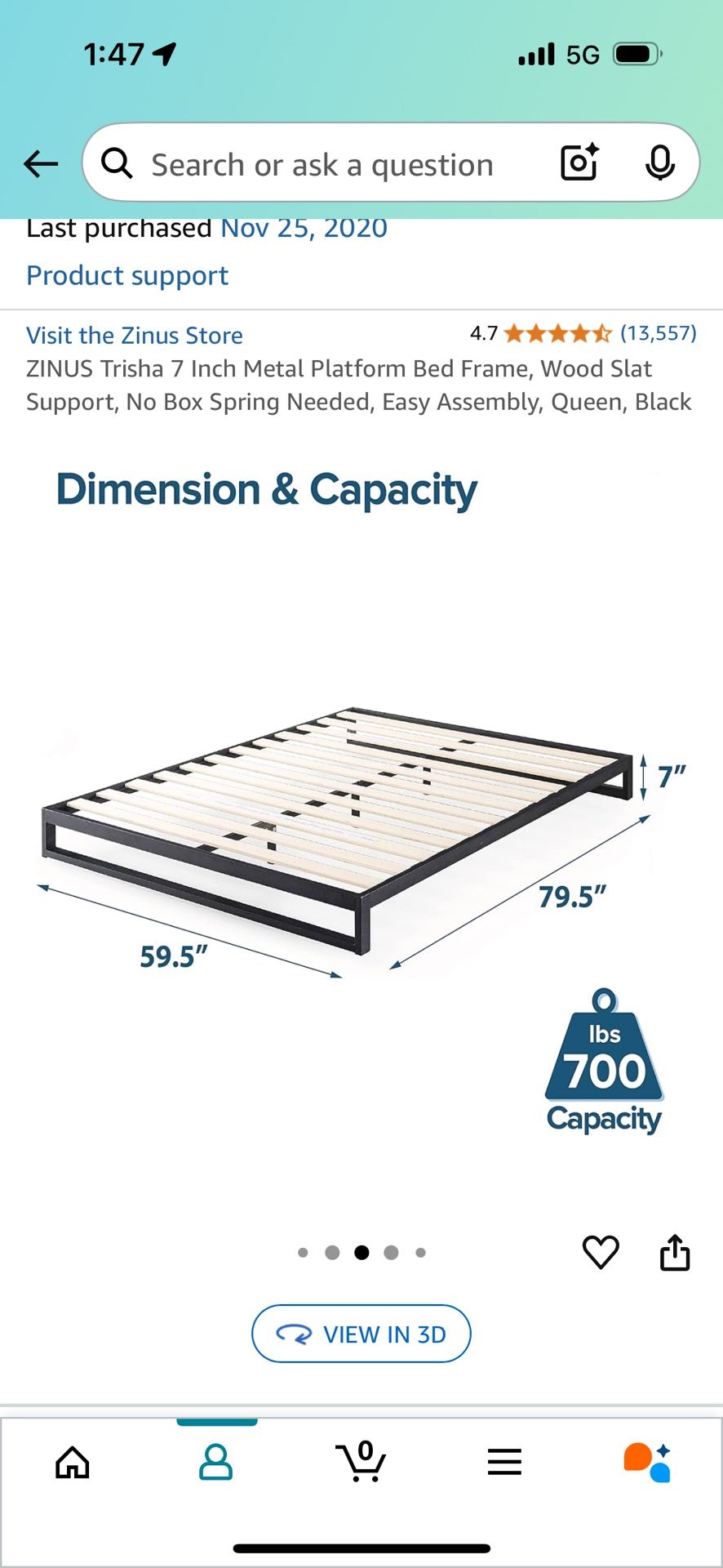 Queen Bed frame + mattress