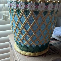 Decorated Ceramic Flower Pot