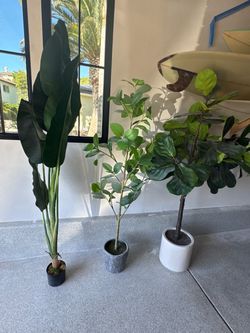 3 beautiful artificial plants