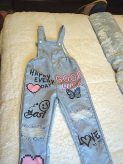 Girls graphic overalls size 4 t