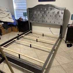Queen, Size Platform, Bed, Frame, And Base $150