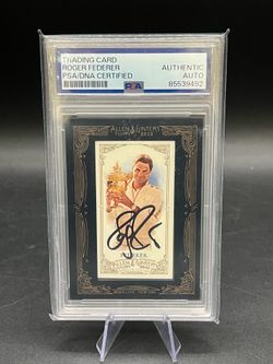 2012 Topps Allen & Ginter Roger Federer Mini Framed IP Signed PSA DNA Slab Auto *6241