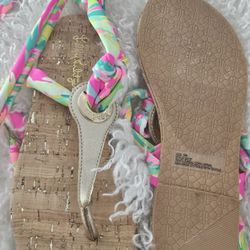 6M Lilly Pulitzer Lace Up Sandals