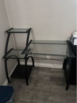 Glass & Metal desk excellent condition