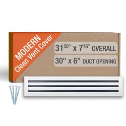 30 x 6 Clean Modern AC Vent Cover - Duct Opening