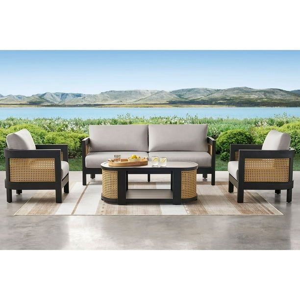 Member's Mark Enzo Deep Seating Set with Sunbrella Fabric, 4pc $1099.99