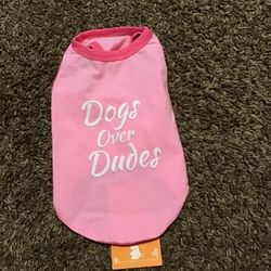 XS “Dogs Over Dudes” Dog Tshirt
