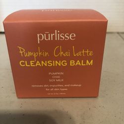 Purlisse Pumpkin Chai Latte Cleansing Balm 3.4 Oz Makeup Remover - new unopened 