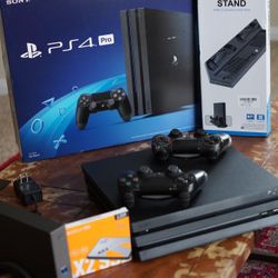Sony PS4 PRO 2tb SSD 4tb HDD Dual controller Charging Stand
