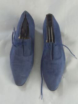 Royal Blue Suede Oxford Shoes size 11 1/2